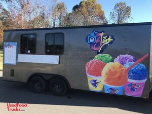 Like-New 2021 8.5' x 18' Shaved Ice Trailer with Restroom