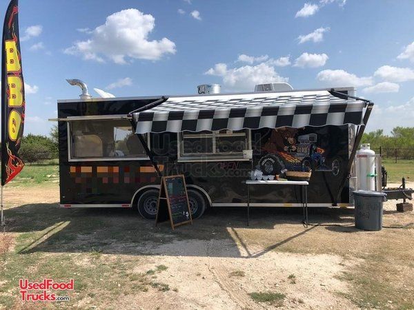 Fully Outfitted 22' 2018 Barbecue Food Trailer with Enclosed Porch