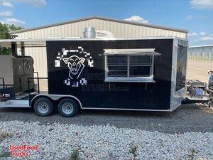 2022 8.5' x 22' Barbecue Food Trailer with Porch | Mobile Food Unit.