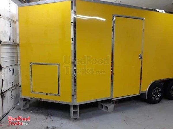 Beautiful Full Featured 8.5' x 16' V-Nose Food Concession Trailer.