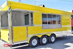 Like New 8' x 22' Mobile Kitchen Food Trailer with Porch.