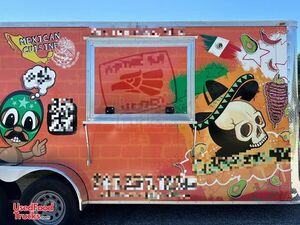 2023 7' x 18' Mobile Kitchen Food Concession Trailer w/ Porch + Pro Fire System