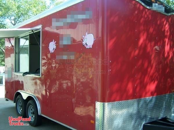 Awesome 2014 - 8' x 16' Food Concession Trailer / Used Mobile Kitchen Unit