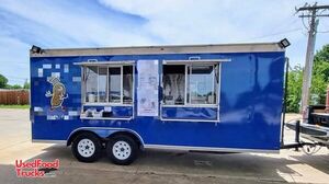 8' x 18' Kitchen Food Concession Trailer with Pro Fire System