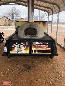 Ready to Serve Used 2017 Wood-Fired Brick Oven Pizza Trailer.