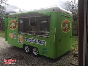Lightweight Snowball Shaved Ice 7' x 14' Concession Trailer.