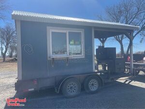 2020 - 7' x 16' Barbecue Concession Trailer Mobile BBQ Food Unit with Porch.
