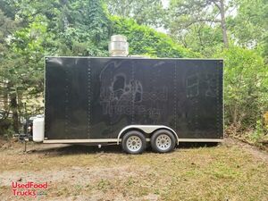 2015 7' x 16' Food Concession Trailer with Unused Commercial Kitchen.