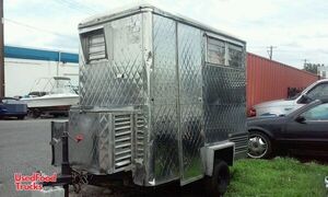 Compact Stainless Steel Concession Trailer