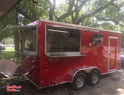 Never Used 2019 7' x 16' Snapper Food Concession Trailer/Mobile Kitchen Unit.