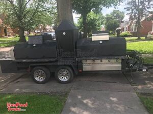 Used 21' Open BBQ Smoker Trailer/Ready to Work BBQ Rig