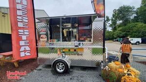 Compact Food Concession Trailer / Used Mobile Street Food Unit with Pro-Fire.