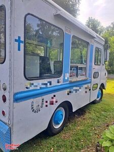 Refurbished Vintage 1974 Classic Ford F-350 Step Van Ice Cream Truck with Clean Interior.