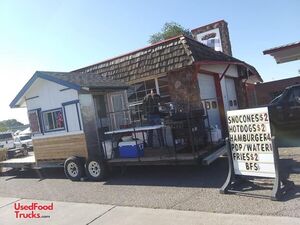 Coffee / Food / Snowball Concession Stand on Trailer with Large Porch