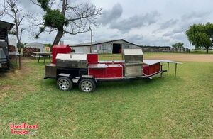 Loaded Open Barbecue Smoker / Used Barbeque Tailgating Trailer with TV
