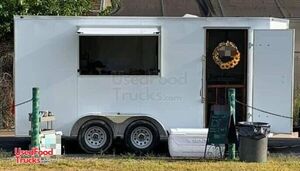 Very Lightly Used 2021 - 7' x 16' Mobile Food Concession Trailer.