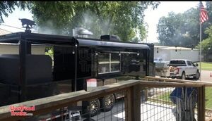 2018 8.5' x 24' BBQ Smoker Concession Trailer w Porch & Full Kitchen w/ Pro-Fire Suppression