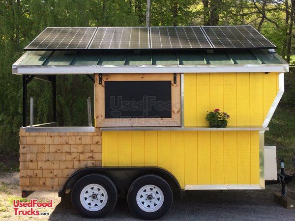 Creatively Designed 2017 - 7' x 12' Solar Cart Food Trailer with Porch.