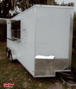 Like-New 2022 - 7.5' x 14' Covered Wagon Food Concession-Vending Trailer