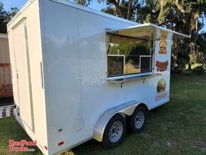 Like-New 2022 - 7.5' x 14' Covered Wagon Food Concession-Vending Trailer.