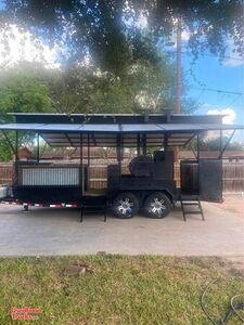 Like-New 18' Open BBQ Smoker Trailer | Mobile Barbecue Unit