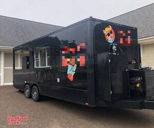 2019 - 8' x 24' Barbecue Food Trailer with Porch and Full Kitchen.