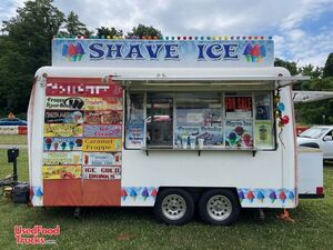 Turn key Business - 2004 7' x 14' Smoothie Trailer | Shave Ice Concession Trailer.