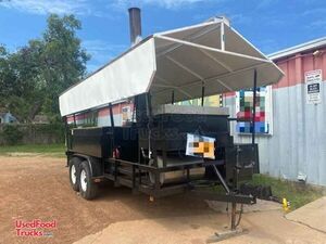 Ready to Work Loaded Used Open BBQ Smoker Tailgating Trailer