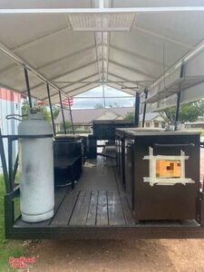 Ready to Work Loaded Used Open BBQ Smoker Tailgating Trailer