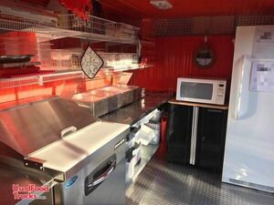 2000 8' x 30' Barbecue Concession Trailer with an Enclosed Smoker Porch