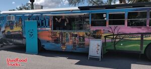 Attention-Grabbing Bluebird Bus All American Diesel Exotic Kitchen Food Truck.