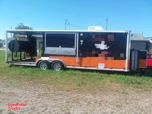8.5' x 24' 2012 Freedom BBQ Concession Trailer with Porch.