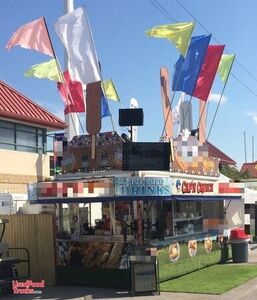 Gorgeous Eye-Catching 8' x 24' Carnival Style Festival Food Concession Trailer.