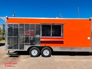 New- 2024 8' x 20' Kitchen Food Trailer with Enclosed Porch | Food Concession Trailer