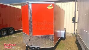 NEW BUILDOUTS - 2021 7' x 12' RED Snowball Shaved Ice + Hotdog Concession Trailers